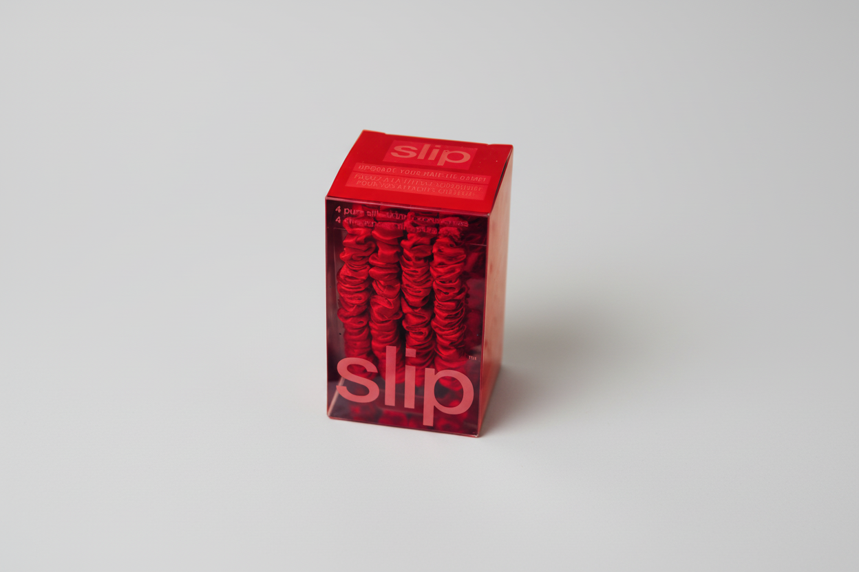 Slip | Skinny Scrunchies | Red | Set of 4