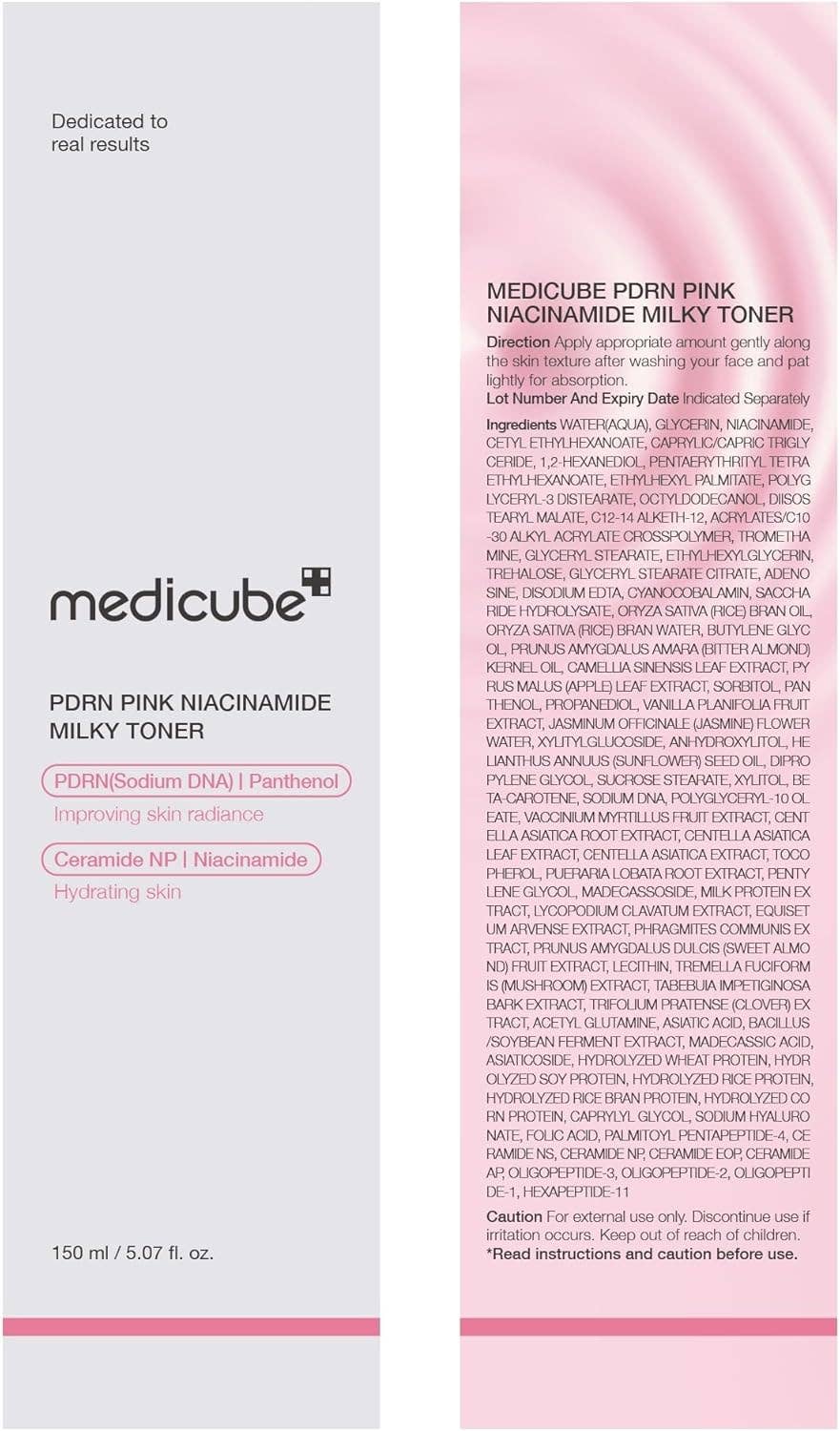 MEDICUBE PDRN Pink Niacinamide Milky Toner 150ml 5.07 fl. Oz.