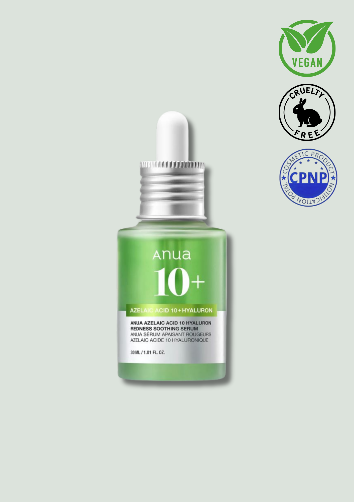 ANUA – Azelaic Acid 10 Hyaluron Redness Soothing Serum 30 ml