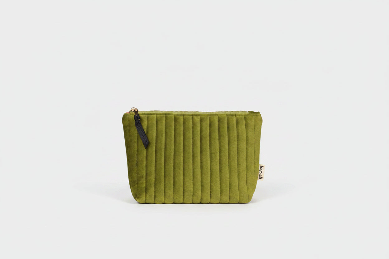 Bag-All | Makeup Pouch | Quilted Green Velvet