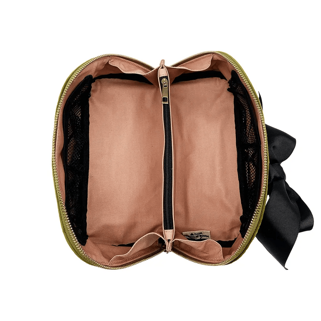 Bag-All | Makeup & Toiletry Bag | Accordion Green Velvet