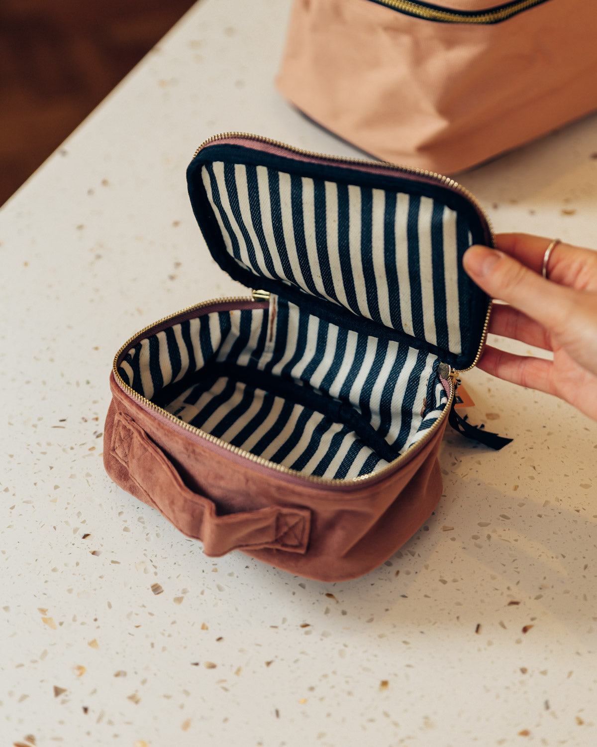 Small Beauty Box, Pink Velvet