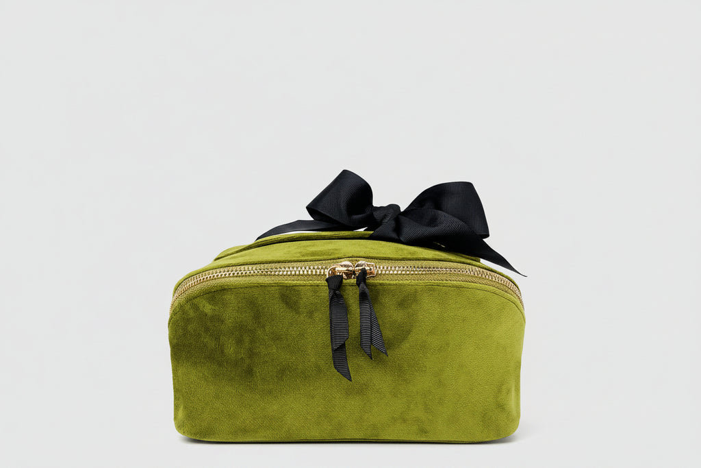 Bag-All | Makeup & Toiletry Bag | Accordion Green Velvet