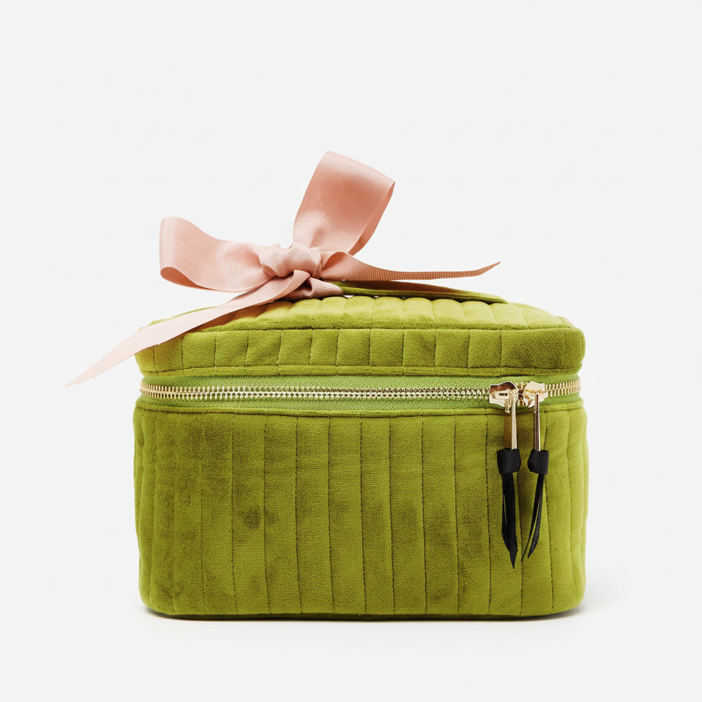 Bag-All | Cosmetic Bag | Quilted Green Velvet