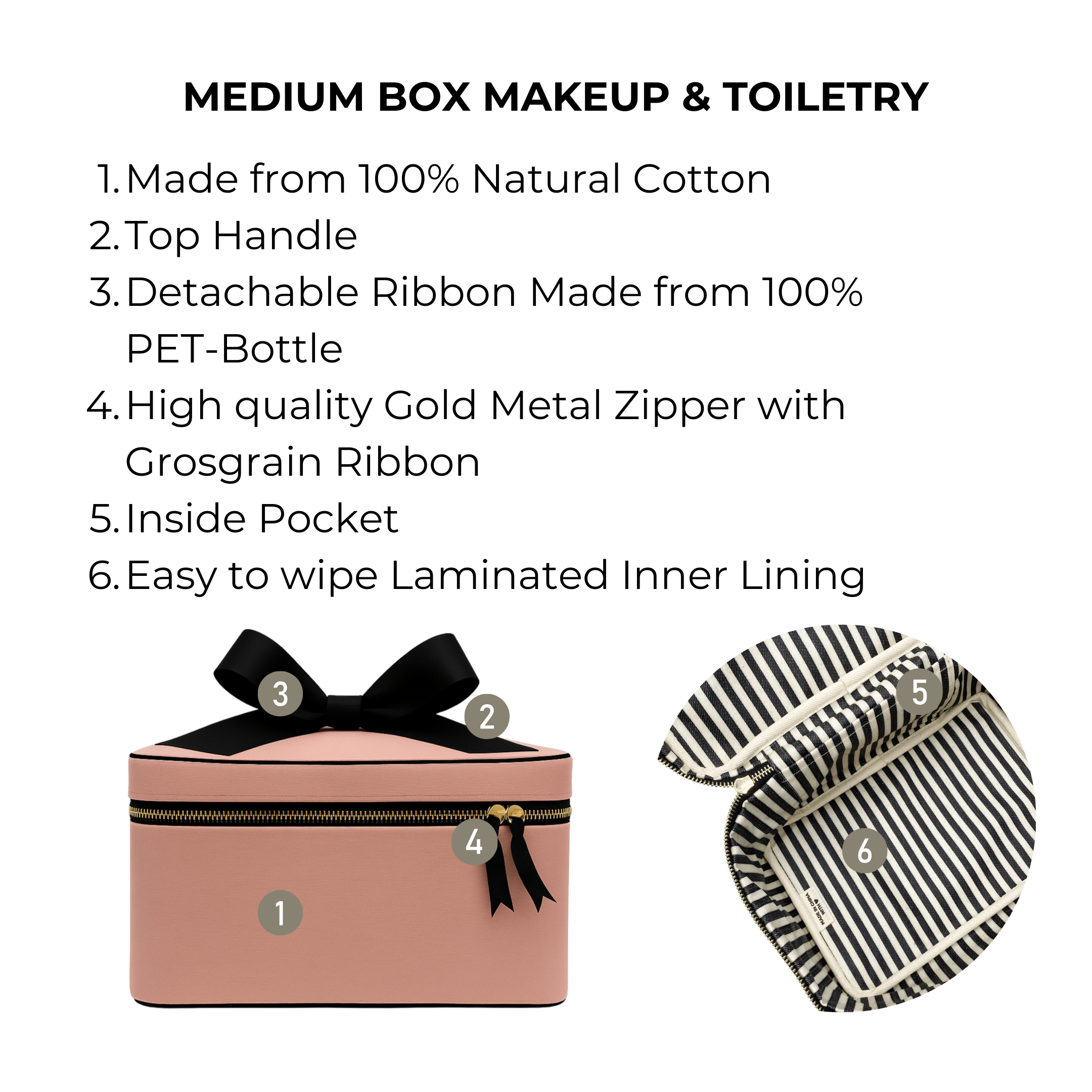 Medium Box Makeup & Toiletry, Pink/Blush