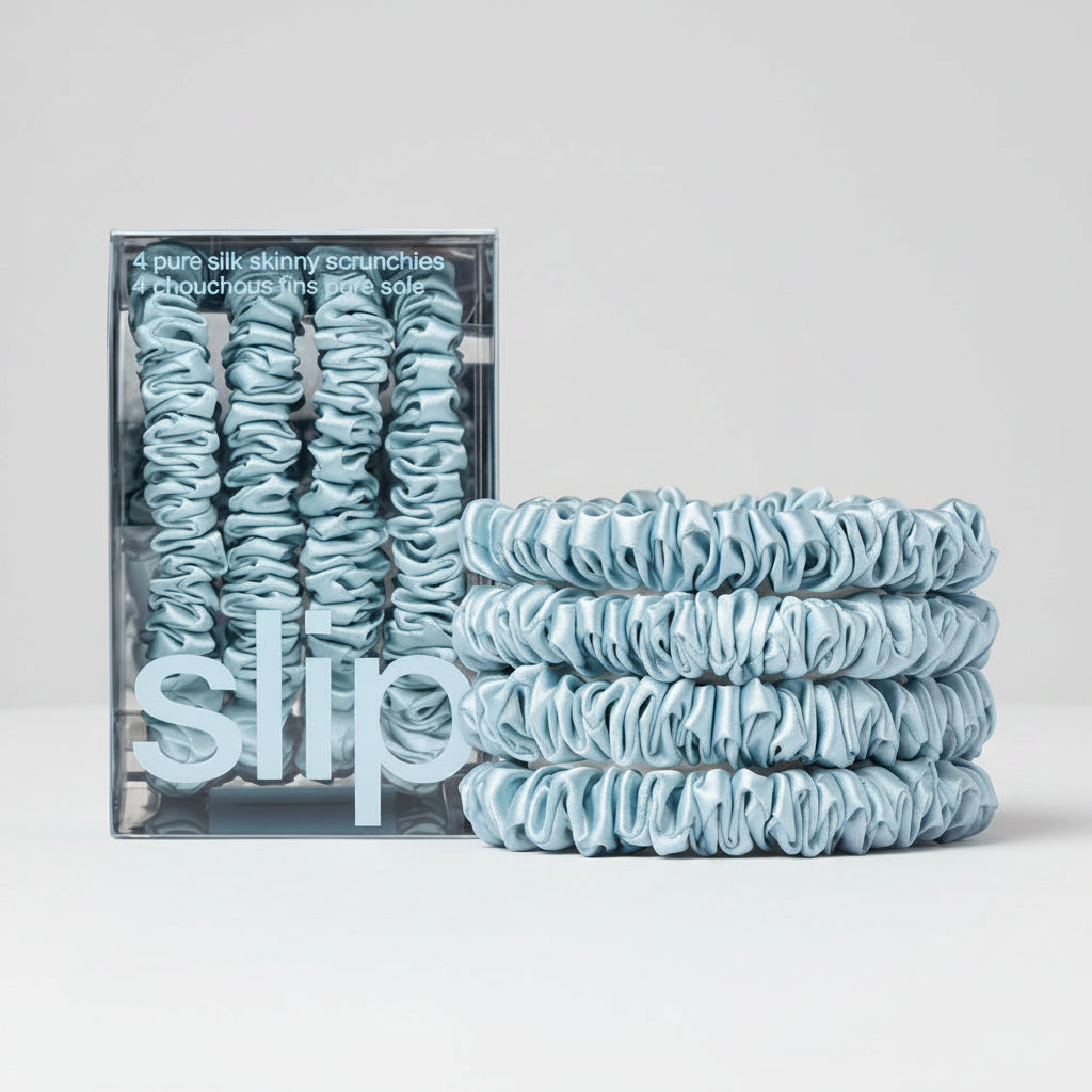 Slip | Skinny Scrunchies | Set of 4 Sky Blue